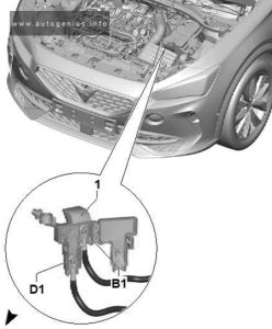 Cupra Formentor (2020 - 2022) - fuse and relay box diagram - engine compartment (Connection and Distribution Box 2 (SX2)))