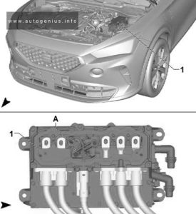 Cupra Formentor (2020 - 2022) - fuse and relay box diagram - engine compartment (Single fuse (JX1))