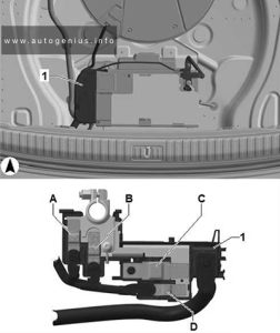 Cupra Formentor (2020 - 2022) - fuse and relay box diagram - luggage compartment (Holder A (2.5L petrol)