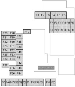 Mazda CX-50 - fuse and relay box diagram - engine compartment