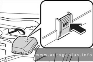 Mazda CX-50 - fuse and relay box location - engine compartment