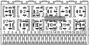 Seat Inca (2000 - 2004) - fuse and relay box diagram - passenger compartment