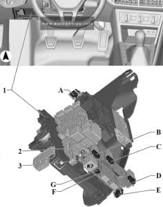 Volkswagen Jetta (A7; 2022 - 2024) - fuse and relay diagram - passenger compartment (Individual fuses)