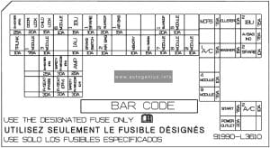 KIA K5 (DL3; 2021 - 2023) - fuse and relay diagram - passenger compartment