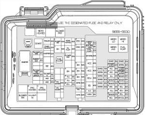 KIA Tellerude (2020 - 2022) - fuse and relay diagram - engine compartment