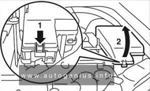 Mitsubishi L200 (2020 - 2023) - fuse and relay location - engine compartment