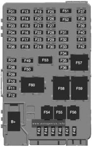 Opel Ampera-e (2017 - 2019) - fuse and relay diagram - passenger compartment